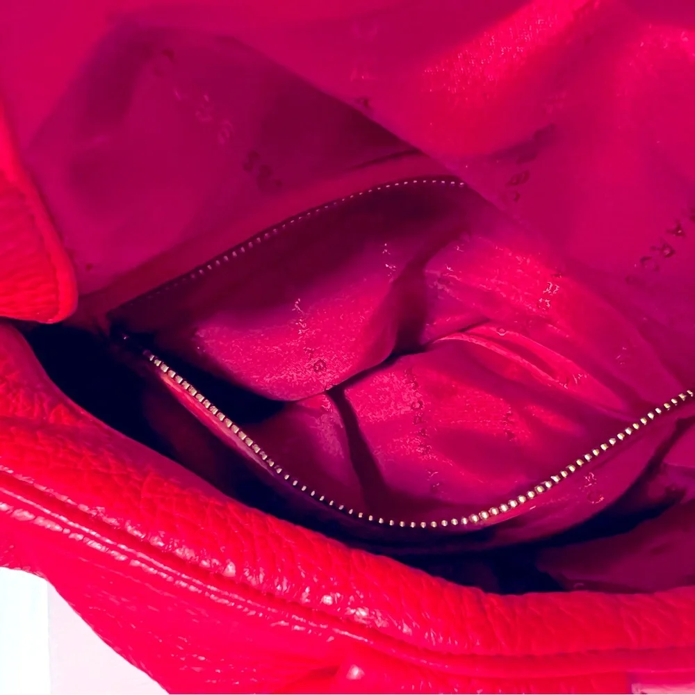 Marc by Marc Jacobs Red Leather Crossbody Bag with Gold Accents